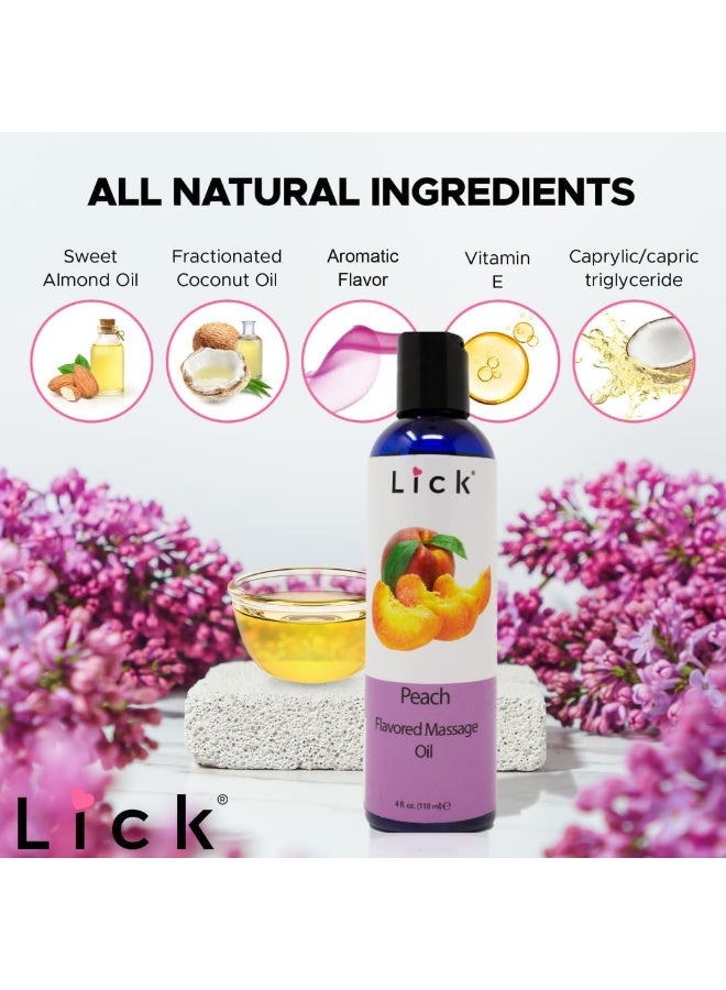 LICK Peach Flavored Massage Oil for Couples - Image 3